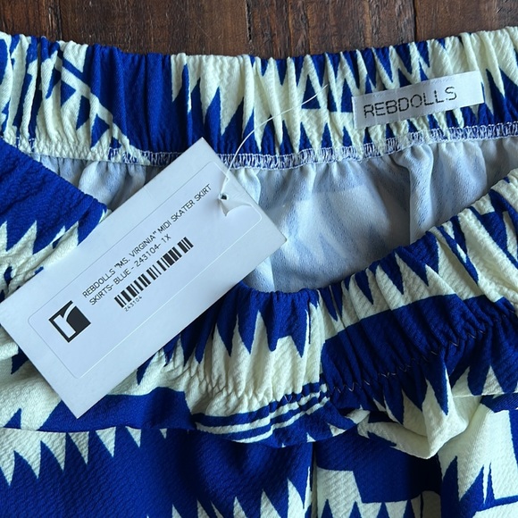 Rebdolls 1X “Ms. Virginia” Blue & White Skater Skirt Set - Picture 5 of 13
